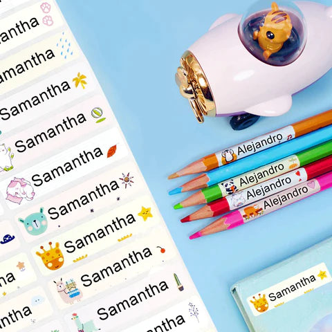 120 etiquetas para material escolar
